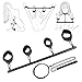 Produktbild Allmay Fesselgurte und Stangen BDSM Sextoys, Bondage Fesseln mit Neck Collar, Fußfesseln & Handschellen, Metall Verstellbar Spreizstange für Bondage Liebhaber, Anfänger oder Fachmann (schwarz)