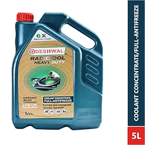 DESHWAL REDICIOOL HEAVY DUTY COOLENT {GREEN} (5LTR) FULL-ANTIFREEZE FOR CARS AND COMMERCIAL VEHICALS AND GEANERATOR