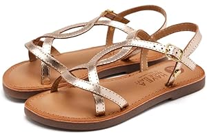 GIOSEPPO Sandalias de Piel Metalizada en Color Negro para niña varzea