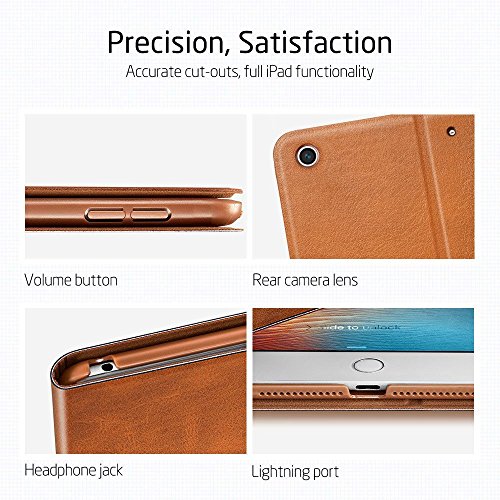 Neues iPad 2017 iPad 9.7 Zoll Hülle, ESR® Städtisch Serie Cover Auto aufwachen / Schlaf Funktion Smart Case und Einstellbarem Blickwinkel Funktion Schutzhülle für Neue iPad 9.7 2017 (Braun) - 5