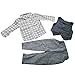 Eleery 3PCS Gentleman Newborn Baby Kids Waistcoat&Pants&Shirt Outfit Clothes Set Suit For Boys (6-12 Month, Gray)