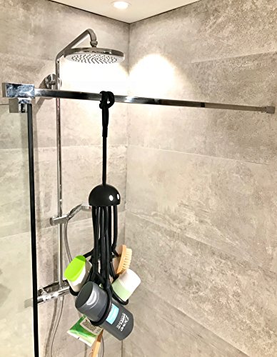 Formverket Shampoohalter Duschgelhalter „Octopus“ ca. 33 cm lang zum Hängen verstellbare Schlaufen Latex, schwarz - 3