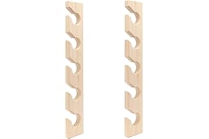 DSQSASAHIP Un juego de 2 estantes de pared de béisbol de madera, estantes de béisbol colgantes en la pared, estantes verticales del armario