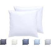 Todocama Set of 2 Pillowcases, Extra Soft Microfibre, Hypoallergenic, Set of 2 - 60 x 60 cm White