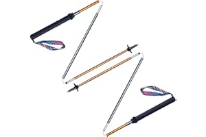 AONIJIE Bastón de Senderismo Plegables Bastones Trekking de Aleación de Aluminio 7075 Empuñadura de EVA Espuma para Alpinismo Trail Viaje Mochilero Caminar