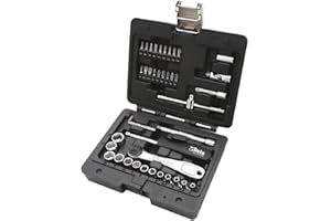 BETA BW 903E/C42 - Assortimento di 13 chiavi a bussola esagonali, 18 inserti per avvitatori, 4 chiavi maschio esagonale piegate e 7 accessori in cassetta di plastica