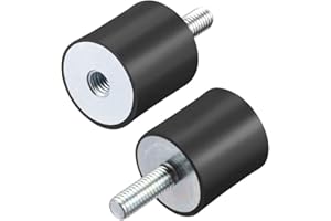 sourcing map M8 Macho Hembra Goma Soportes, Amortiguador, para Motor Generador Compresor Garaje Reversa Ósmosis Bomba Impacto Aire Generador Coche Bobinas, D30mmxH30mm 2 uds.