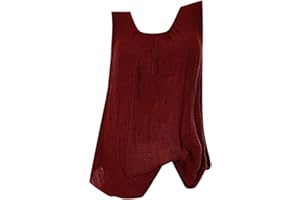 CGGMVCG Damen Tank Top Bluse Baggy ärmellos Leinen Tee Weste Tank Tops Plus T-Shirt ärmellose Blusen für Frauen
