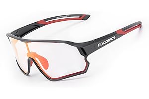 ROCKBROS Kids Photochromic Cycling Glasses, Children's Sports Sunglasses, Teenagers' Cycling Sunglasses, UV400 Protection Kids Sports Glasses TR90 Frame