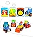 D-Mcark Early Educational Toddler Baby Toy Push and Go Friction Powered Car Toys Sets of 4 Tractor Bulldozer Mixer Truck and Dumper for Children Kids Boys and Girls 1 Year Old to 3 Year Old