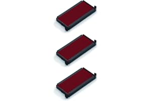 Trodat Lot de 3 cassettes d'encre 6/4912 Rouges pour tampons Printy 4912, 4912T, 4952, X-Print - Empreinte vive et nette - Idéale pour recharger les tampons encreurs