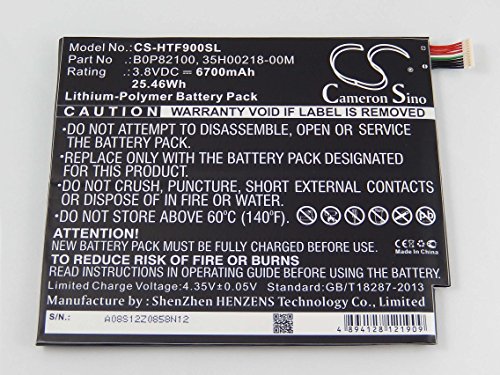 vhbw Li-Polymer Akku 6700mAh (3.8V) für Tablet Netbook Pad Google Nexus 0P82100, 9, 9 TD-LTE, 9 WiFi wie B0P82100, 35H00218-00M.