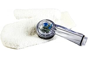 Irisana - Ecoducha Baby IR17 y Manopla de Baño - Set para Bebé - Manopla de Microfibra - La Ecoducha Suaviza el Agua y Reduce el Cloro - Cuida la Piel