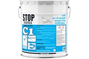PRO COM Enduit d'étanchéité, prise rapide, colmatage, anti-infiltrations, murs, maçonnerie, sous-sols, bassins C1 stop fuites - PROCOM 3.5 Kg