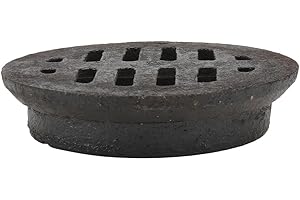 Veemoon Siphon De Sol En Fonte Couvercle, Grille Ronde CréPine En MéTal éVier Siphon Couvercle De Vidange D'ÉGout Connecte La Grille De TranchéE ExtéRieure De TranchéE Pour IntéRieur ExtéRieur (6.2in)