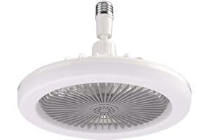 YAJEXUN Deckenventilator Mit Lampe - LED Leise Deckenleuchte Mit Ventilator + Fernbedienung, Dimmbare Deckenventilatoren Mit Aromatherapie-Tablets, Intelligente Lichtfarbe Und Geschwindigkeiten Einstellbar