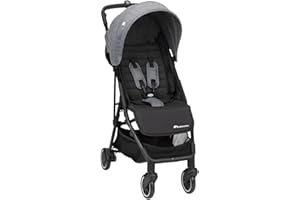 BEBE CONFORT Bebeconfort Teeny 3D Passeggino Ultraleggero e Compatto, 6 kg, Pieghevole e Reclinabile, Posizione Nanna per Neonati, Portata 22 kg, Black Chic, Nera