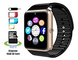 Reloj Inteligente SMARTER® YG8 Bluetooth Reloj Inteligente de Muñeca con Pantalla Táctil / Manos Libres / Cámara / anti-perdida / Recordatorio de llamada para Android (Oro)