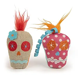 SmartyKat Skitter Skulls Set of 2 Catnip and Silvervine Cat Toys