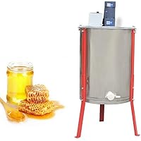 RANZIX Honigschleuder Elektrisch 4-Waben Lebensmittelechter Edelstahl Elektrisch Honig-Extraktor für Bienenzucht Bee…