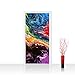Produktbild Türtapete selbstklebend 100x211 cm PREMIUM PLUS Tür Fototapete Türposter Türpanel Foto Tapete Bild - RAINBOW WALL - Bunt Abstrakt Hintergrund Dekoration Wand - no. 106