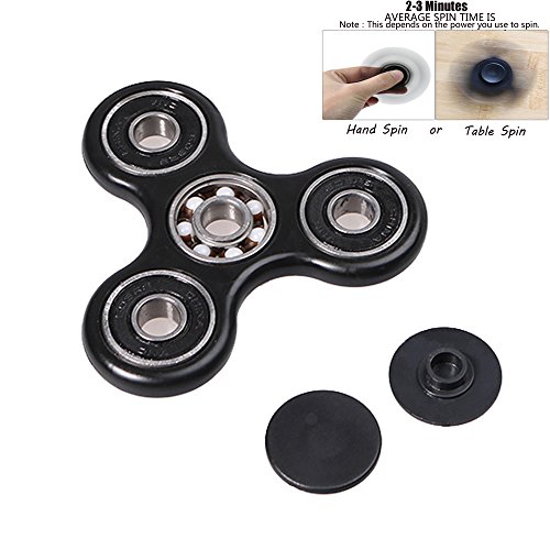 KalorK High Speed Ceramic Bearing Tri Fidget Hand Spinner Stress Reducer Toys, Perfect for ADD / ADHD / Anxiety and Autism Toy Adult Children ,Office Desk Gadget (Black) KalorK High Speed Ceramic Bearing Tri Fidget Hand Spinner Stress Reducer Toys, Perfect for ADD / ADHD / Anxiety and Autism Toy Adult Children ,Office Desk Gadget (Black)
