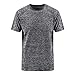 Produktbild MNRIUOCII Herren Sport T Shirt Fitness Funktion Training Running Tennis Sportshirt MäNner Funktionsshirt Kurzarm Trainingsshirt Laufshirt Rundhalsausschnitt Muskelshirt
