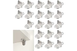 LYCXAMES 20 Pièces Chevilles de Support d'Étagère, 5mm Taquet Étagère Support en Forme de L en Bois et Verre de Armoire Rangement Meuble Placard Bibliothèque