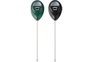YIZEREL 2 Packs Soil Moisture Meter, Plant Water Meter Moisture Meter for House Plants, Soil Tester Test Kit Soil Hygrometer Sensor for Garden Lawn Farm Indoor&Outdoor Use, No Battery Required (Black&Green)