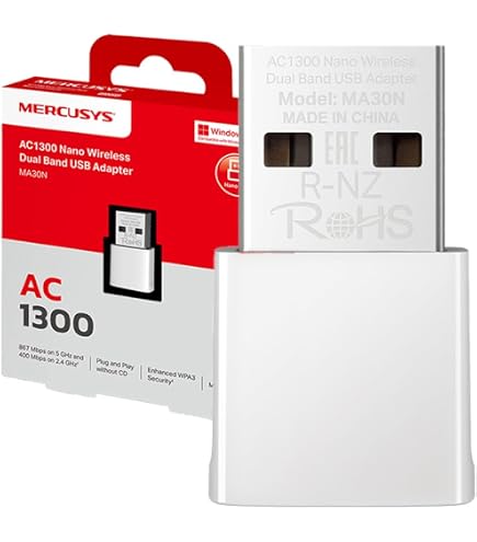 Hemlosk AX900 Chiavetta WiFi 6 USB – Dual Band 5GHz/2.4GHz, Velocità 600+286 Mbps, Plug & Play Per Windows 11/10/7, MU-MIMO E OFDMA