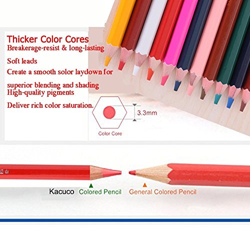 Bontec 48 Farben Buntstifte Berufsqualitäts Buntstifte Aquarellstifte Farbstift Bleistift Zeichenstift für Kinder/ Anfänger/ Künstler - 5