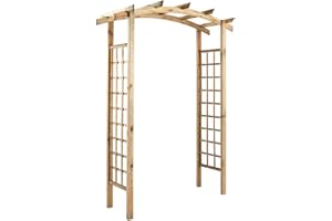 Arche de Jardin en Bois Violette Jardipolys | 160 x 72 x 228,5 | Arceau à Rosier en Arc | Arche pour allée de Jardin en Bois | Pergola pour Plantes grimpantes