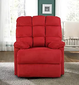 HomeTown Graham Fabric Single Recliner (Red)