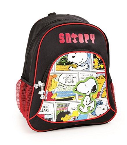 Preisvergleich Produktbild Snoopy Kinderrucksack Schulrucksack Schultasche / beeinhaltet Zwei Netztaschen an den Seiten und viel Stauraum / optimale Polsterung der Tragegurte, Größe ca. 33 x 15 x 39 cm
