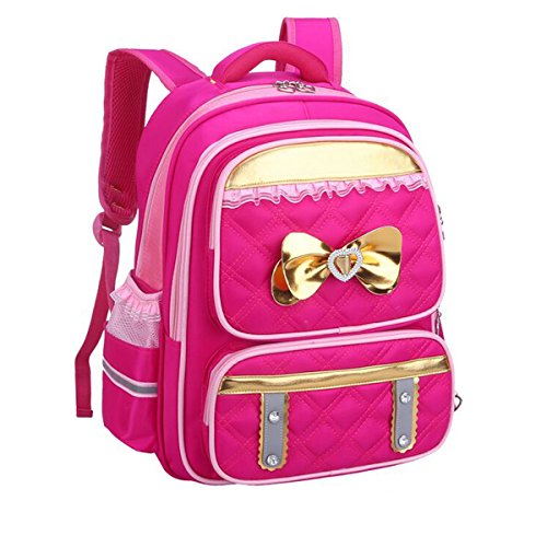 Puretime Girls Cute Pu Leather School Backpack Satchel Travel Bag Princess Style