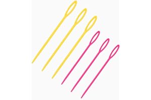 CCLKHY 6 Pcs Plastique Aiguilles À Coudre, Aiguilles à Tresser, Craft Projets Aiguille, Aiguille a Laine, Ldéal pour les Loisirs Créatifs de Couture(2 Tailles)
