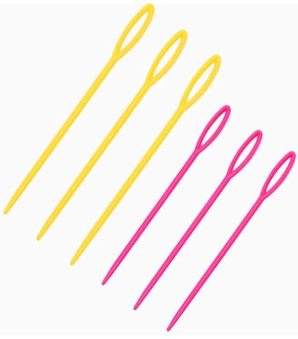 Aiguilles à Coudre En Plastique Gros Yeux – 50 Pièces, 7 Cm Et 9 Cm, Boîte De Rangement