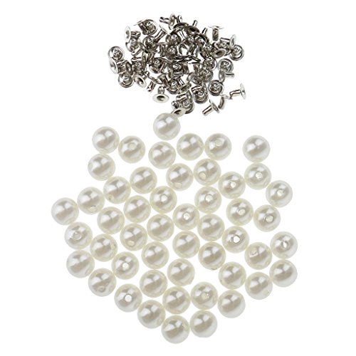 Gazechimp 50er Perlen Nieten Knöpfe Rivets leder Handwerk – wie bild, 10mm - 7