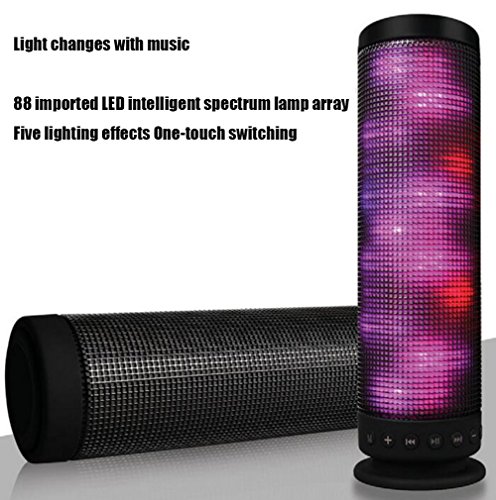 Preisvergleich Produktbild RQINW Bluetooth-Lautsprecher, Tragbare LED-Licht Bunten Modus Wireless Bluetooth Lautsprecher, Leistungsstarke Sound-Eingebautes Mikrofon, Aux und Freisprecheinrichtung