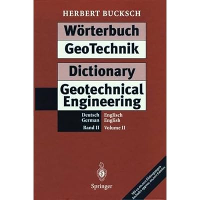 [PDF] Download 2: Wörterbuch GeoTechnik Dictionary Geotechnical Engineering: Band II / Volume II Kostenlos