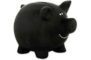 MICHEL TOYS Sparschwein aus Keramik zum Beschriften, Tafellack, Kreidetafel