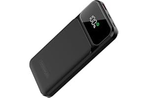 DBASNE Power Bank, 10000mAh Bateria Externa Carga Rapida 22.5W Bateria Portatil, PD3.0 QC4.0 Cargador Portatil, Mini Powerbank LED para iPhone 16 15 14 13/Samsung S22/Xiaomi/Huawei/iPad Tablet, Negro