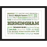 Sound of Birmingham - Die Musik von Birmingham Typografie Druck, Ideales Geschenk für Musikfans