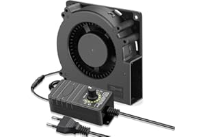 GDSTIME 120mm Gebläse Lüfter 230V 120x32 Radiallüfter 220V Dual Kugellager Radial Lüfter 120mm mit 4V -12V Geschwindigkeit Kontrolle für BBQ Camping Aufblasbar Kamin Belüftung