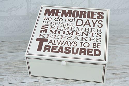 Global Designs Memory Box Keepsake Box Always Moments to be Treasured Wooden Medium F0808
