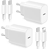 iPhone Schnellladegerät 4 Pack,20W USB C Ladegerät 2 Pack mit iPhone Ladekabel 2m&USB C Ladekabel 2m,Power Adapter,Netzteil S