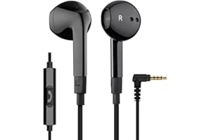 Ludos FEROX Auriculares In Ear con Cable y Microfono, 5 Años de Garantía, Auricular con Jack, Cascos Musica con Graves Potentes, para iPhone, iPad, Samsung, Xiaomi, Gaming, Móvil, MP3 - Negro