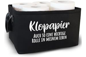 COZYINT Witzige Toilettenpapier Aufbewahrung aus Filz | Lustige Klopapier Aufbewahrung für Badezimmer oder Toilette/Klo | Bad Deko | Toilettenpapierhalter Korb (Schwarz)