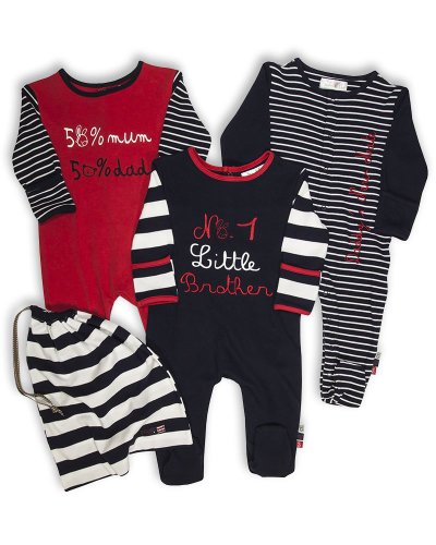 The Essential One - 3 Pack Baby Boys Slogan Sleepsuits - ESS113 - 0-3 Months