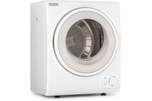 Klarstein Jet Set 2500 - Wäschetrockner, Ablufttrockner, Frontlader, 850 W, freistehend/Unterbau, EEK C, 2,5 kg, PTC-Heizelement, Wärmewahl bis 60 °C, Timer 20 bis 200 Minuten, Kompakt, weiß